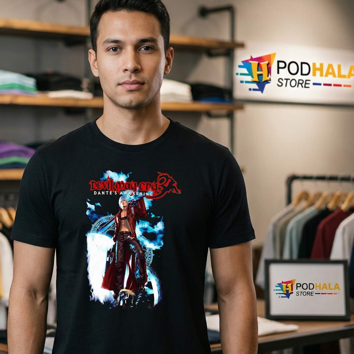 Devil May Cry 3 Dantes Awakening Shirt Video Game Fan Graphic Design For Men