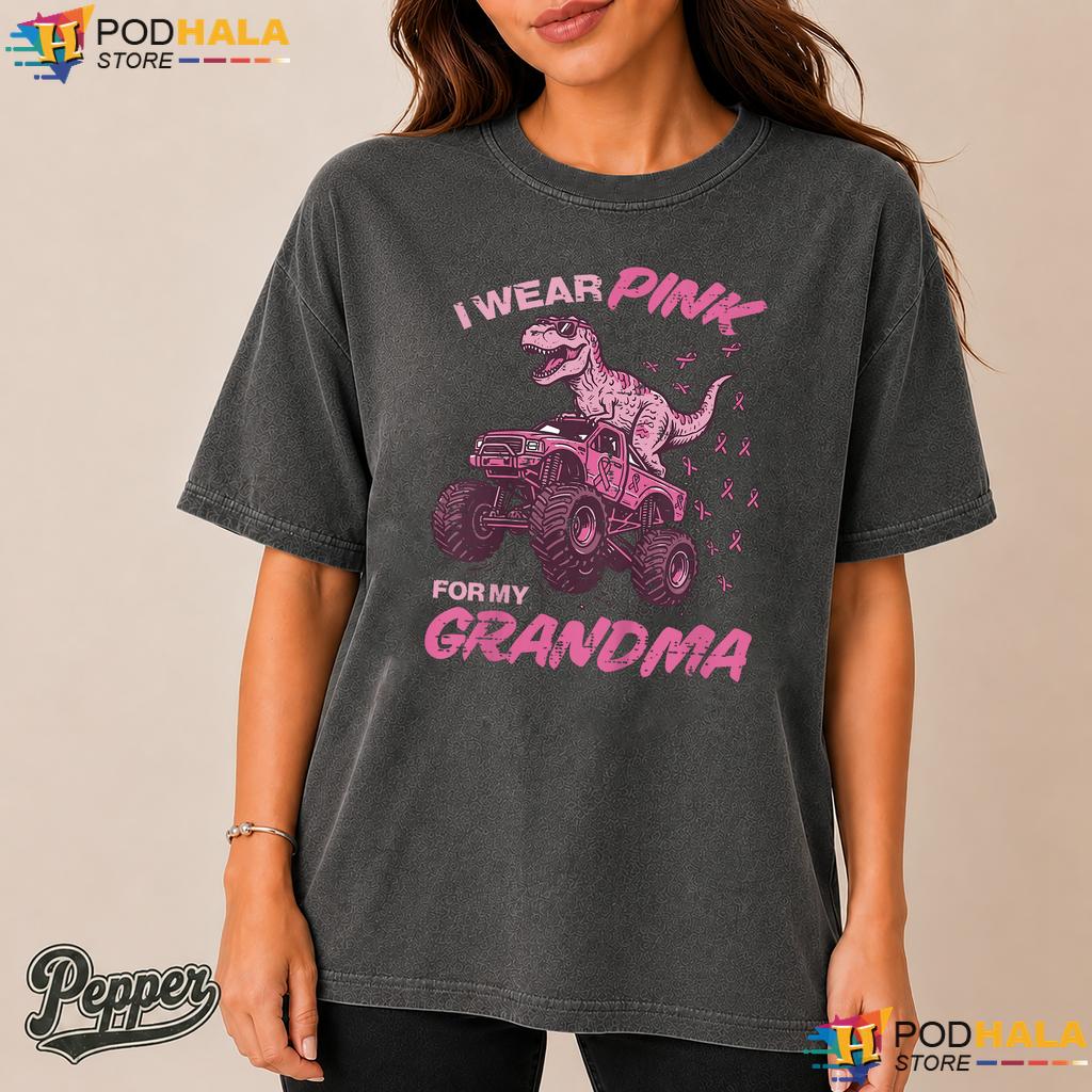 Dino Pink Grandma Boys Comfort Colors Shirt Breast Cancer Awareness Dino Pink Grandma Boys Comfort Colors Shirt Breast Cancer Awareness