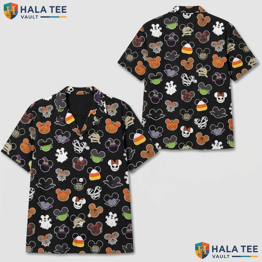 Disney Candy Halloween Hawaiian Shirt Mummy Pumpkin Family Matching