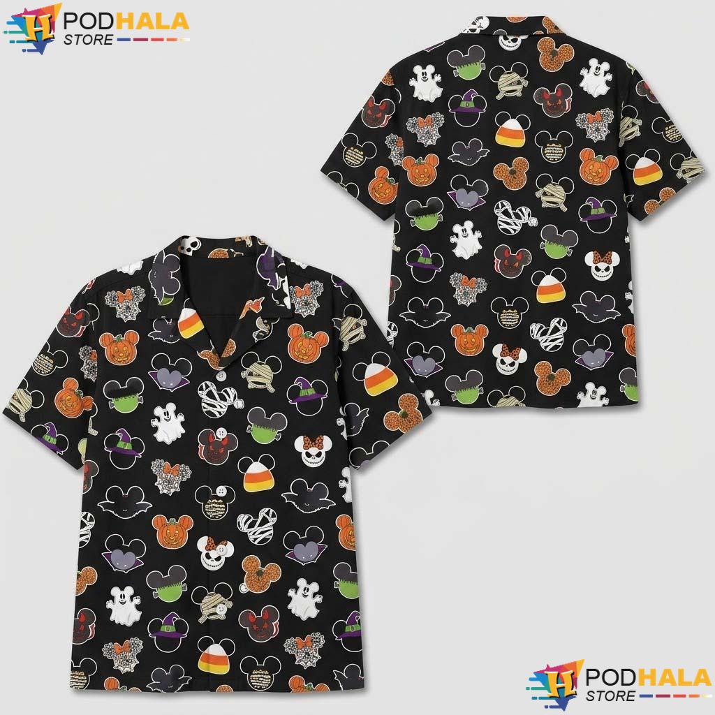 Disney Candy Halloween Hawaiian Shirt Mummy Pumpkin Family Outfit