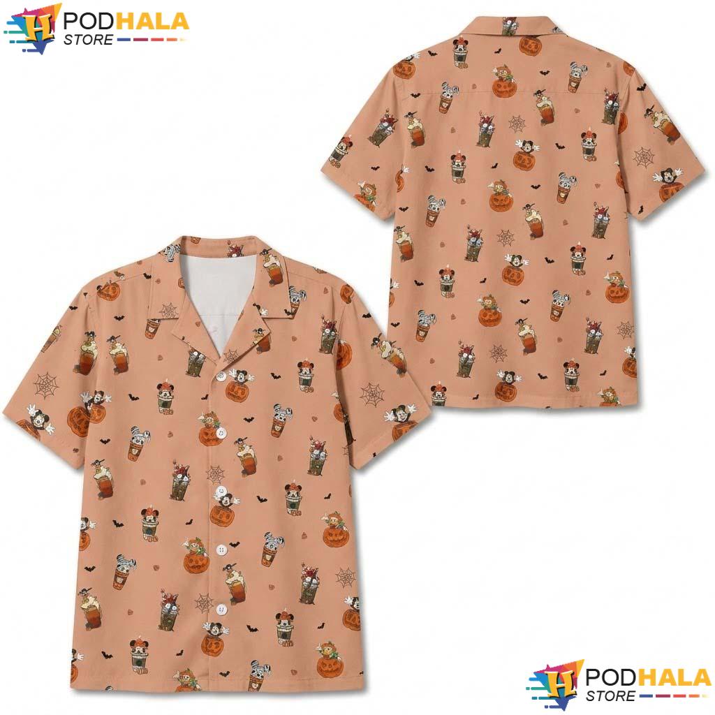 Disney Coffee Halloween Hawaiian Shirt Spooky Drink Vacation Outfit