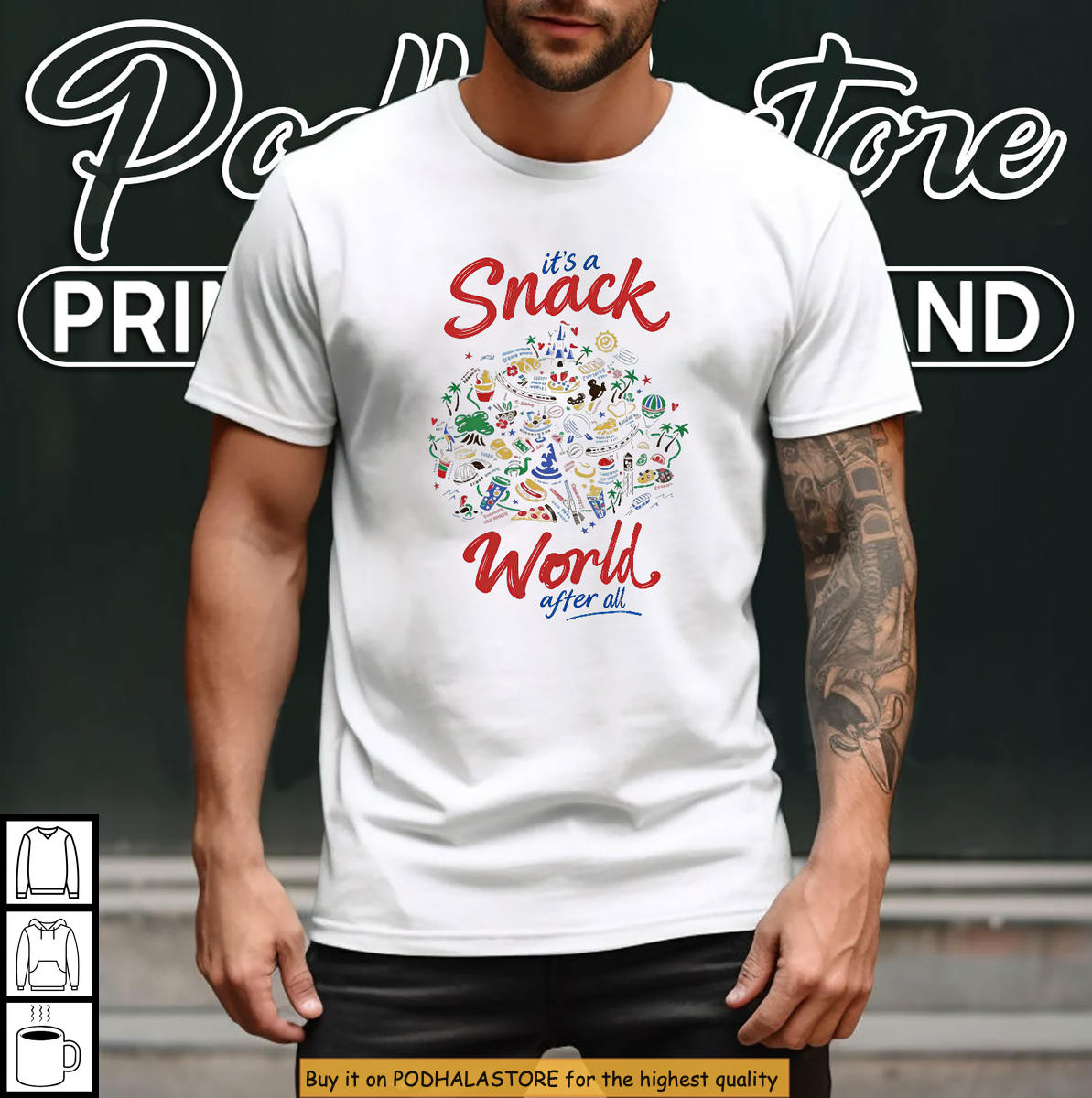 Disney Park It's a Snack World 2026 Theme Park Disney Foodie T-Shirt
