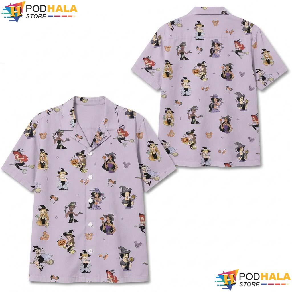 Disney Princess Halloween Hawaiian Shirt Spooky Magic Kingdom Outfit