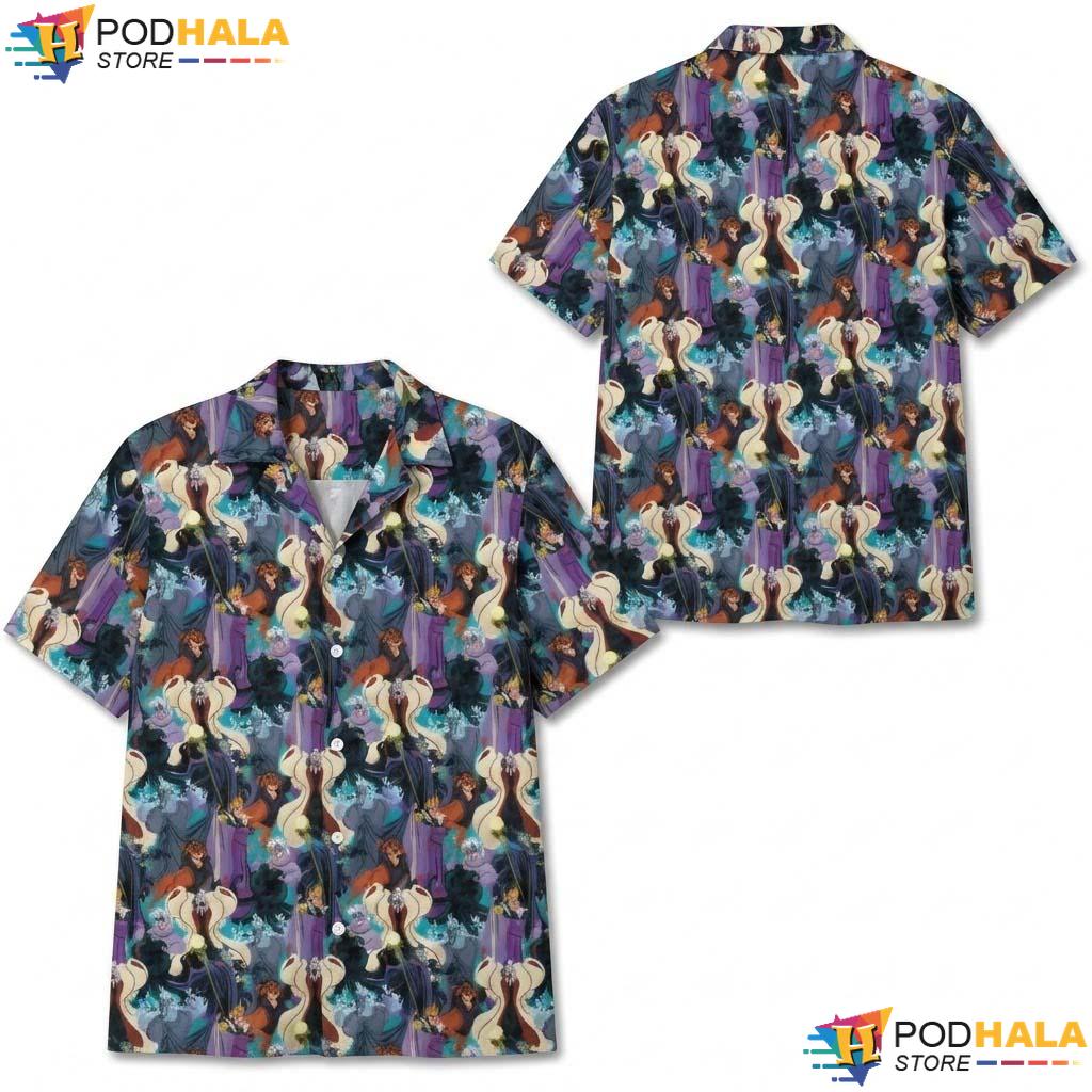 Disney Villains Halloween Hawaiian Shirt Evil Queen Hades Ursula Aloha