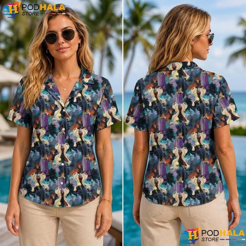 Disney Villains Halloween Tropical Shirt Evil Queen Hades Ursula Aloha Disney Villains Halloween Tropical Shirt Evil Queen Hades Ursula Aloha