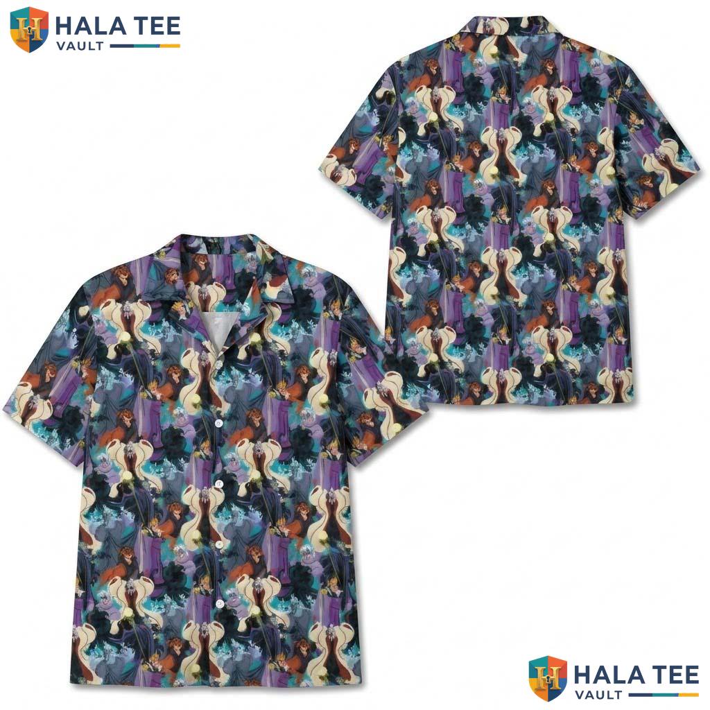 Disney Villains Halloween Hawaiian Shirt Evil Queen Hades Ursula Top