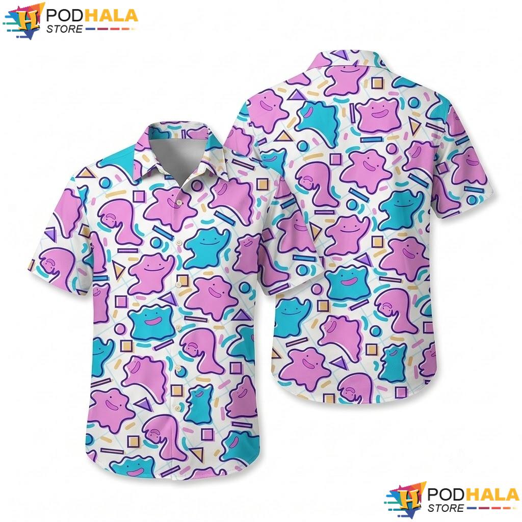 Ditto Tropical Hawaiian Shirt Cute Summer Beach Vacation Outfit Top