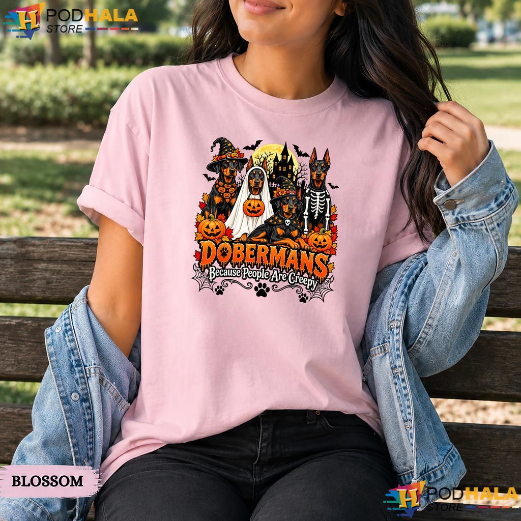 Dobermans People Creepy Costumes Comfort Colors T-Shirt Halloween Top