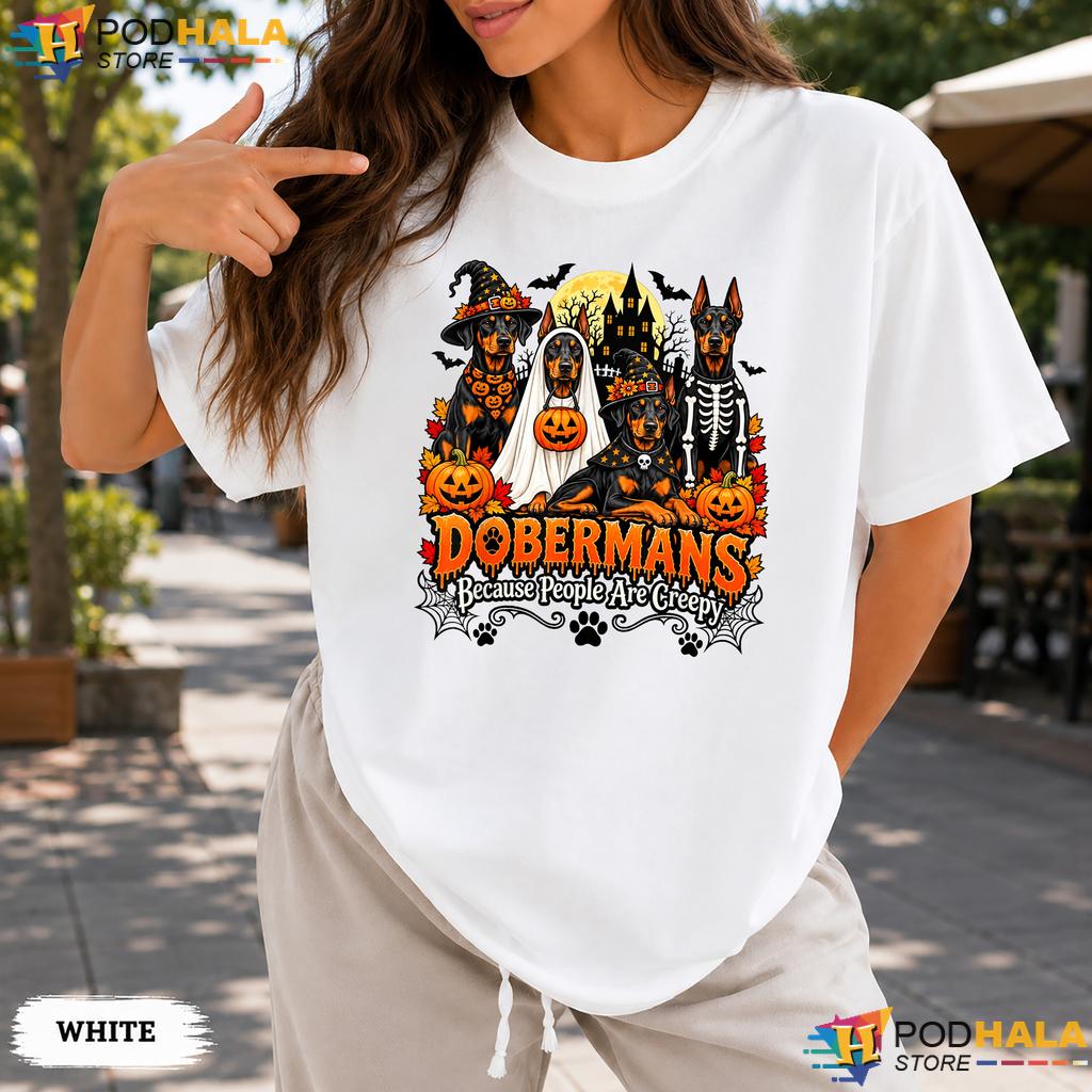 Dobermans People Creepy Costumes Comfort Colors Tshirt Halloween Top Dobermans People Creepy Costumes Comfort Colors Tshirt Halloween Top