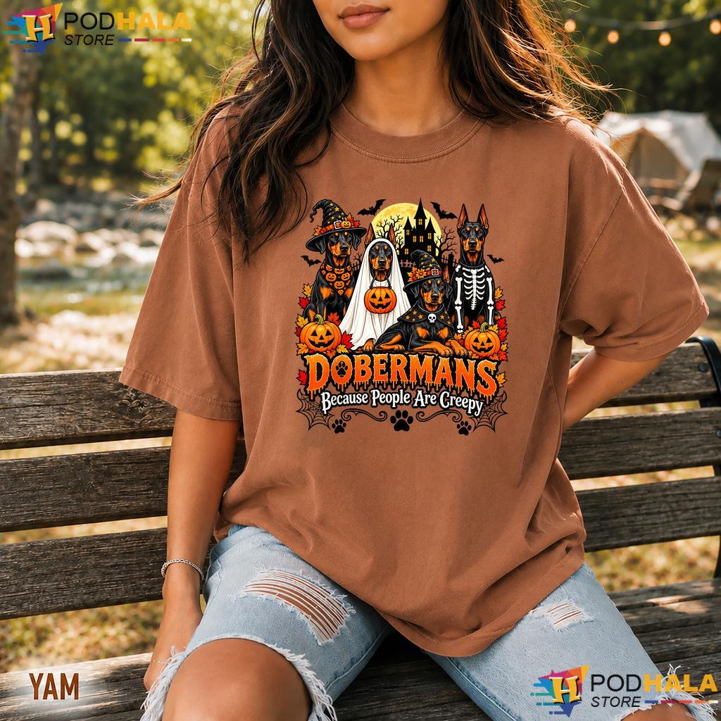 Dobermans People Creepy Costumes Comfort Colors Tee Halloween Top Dobermans People Creepy Costumes Comfort Colors Tee Halloween Top