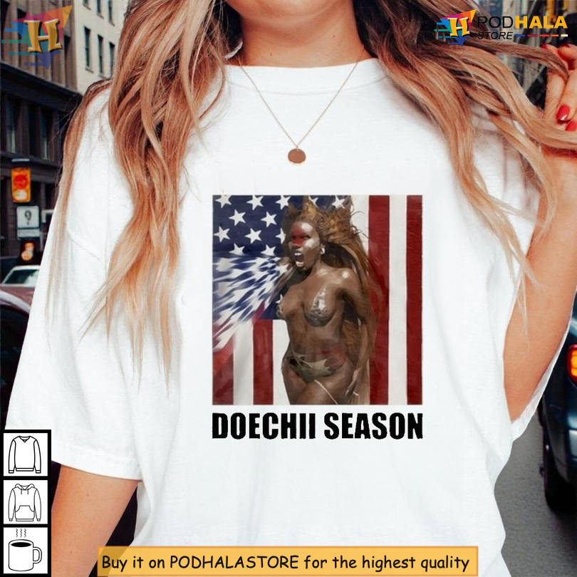 Doechii Season Shirt Bold Pop Culture Fan Statement Graphic With USA Flag