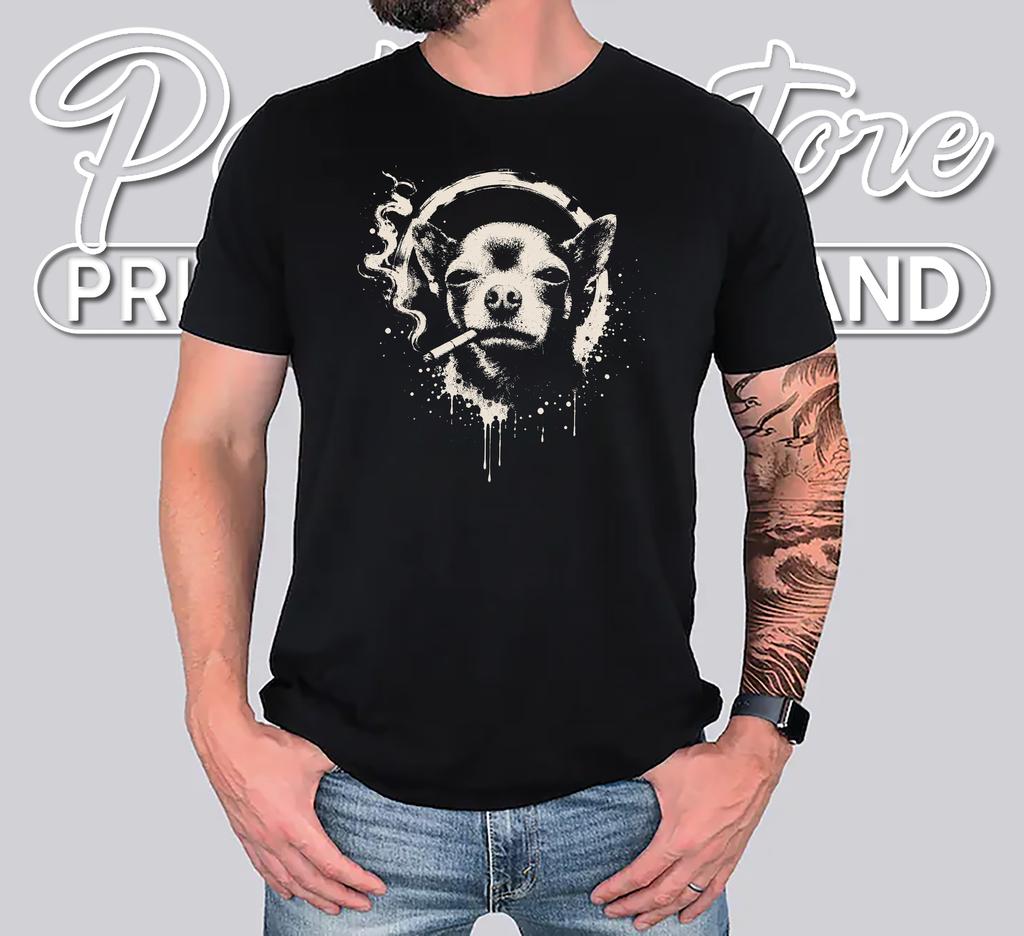 Dog Smoking Cigarette Tee Funny Chihuahua Meme Graphic Tee Pet Lover Dog Smoking Cigarette Tee Funny Chihuahua Meme Graphic Tee Pet Lover