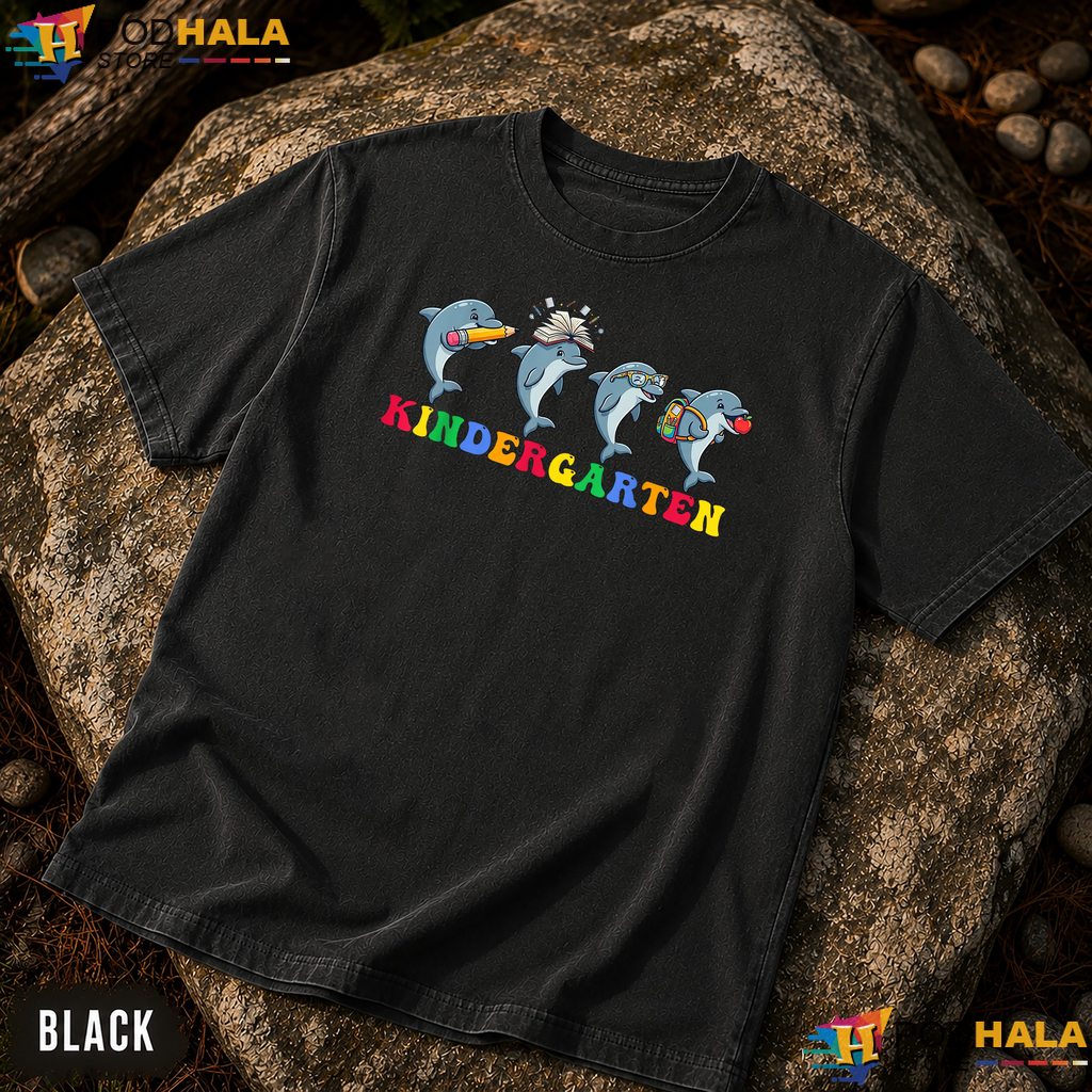 Dolphin Kindergarten School Comfort Colors T-Shirt Teacher Student Apparel