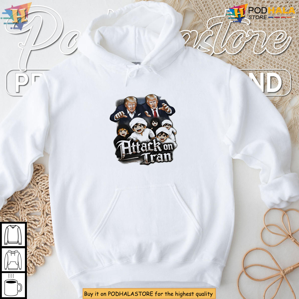 Donald Trump Attack on Iran 2026 Political Parody Unisex T-Shirt Gift Idea