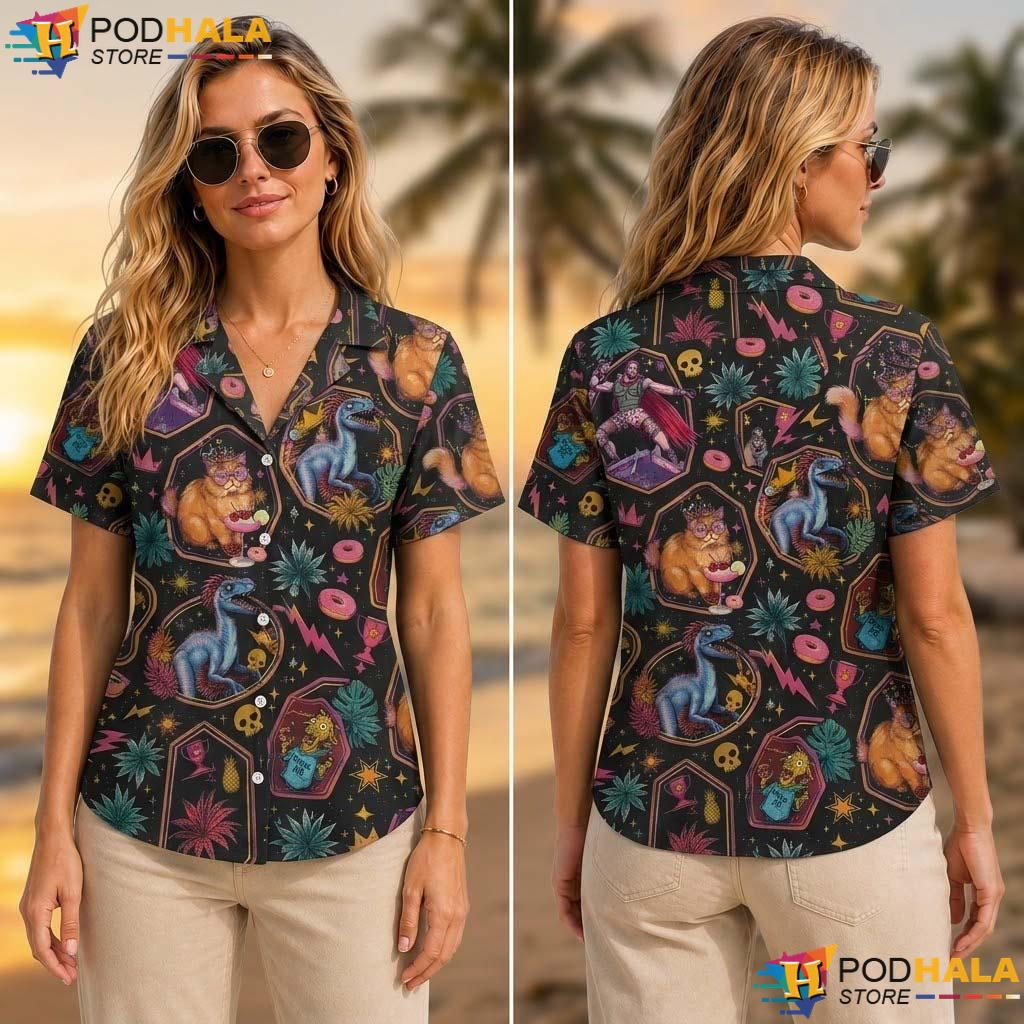 Donut Mongo Halloween Tropical Shirt Funny Gaming Graphic Party Top Donut Mongo Halloween Tropical Shirt Funny Gaming Graphic Party Top