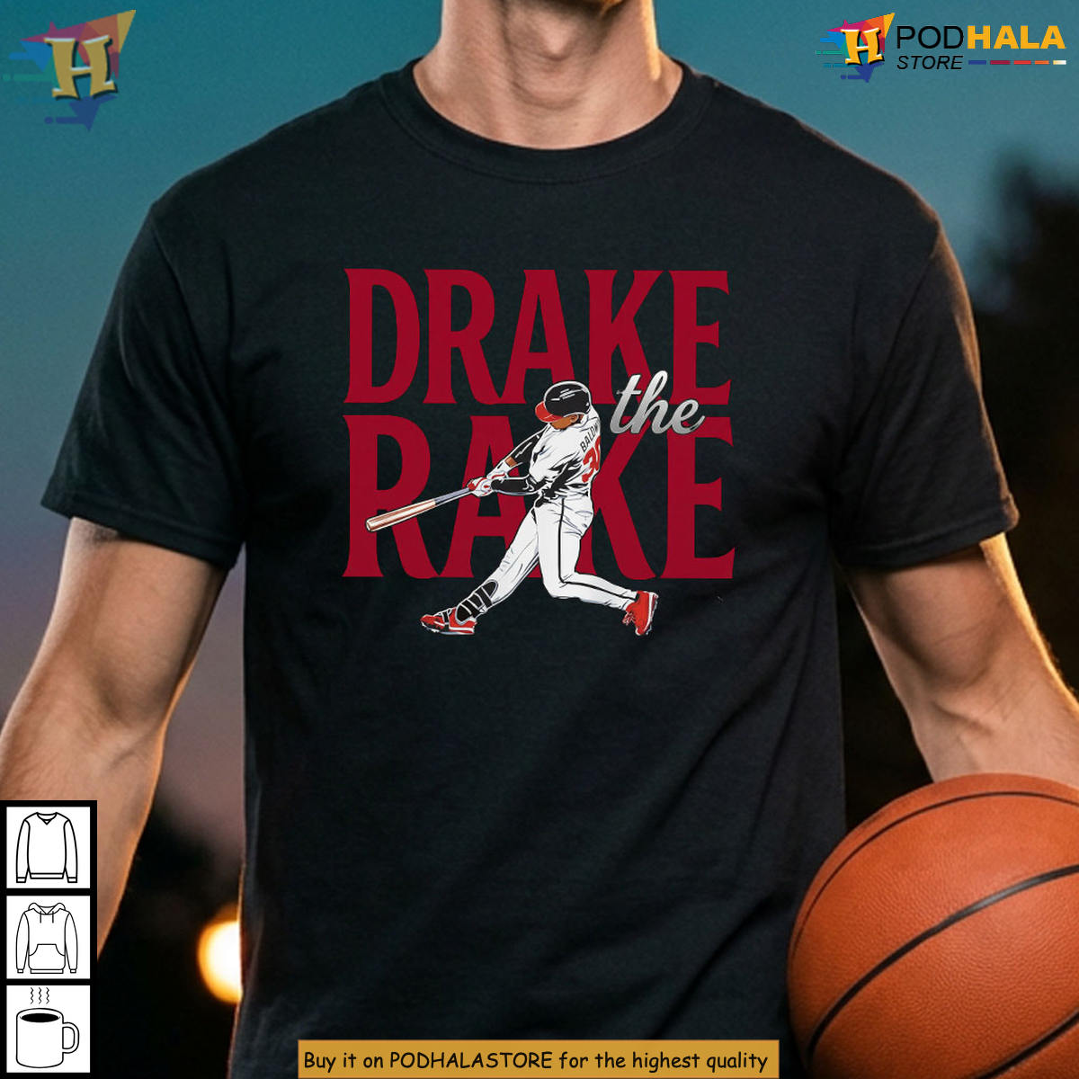 Drake Baldwin Atlanta Braves 2026 Baseball Drake The Rake 30 T-Shirt For Men