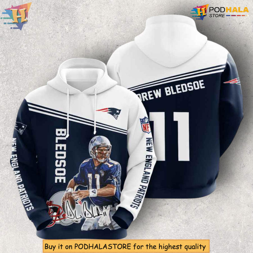 Drew Bledsoe USA Tribute New England Patriots Sweatshirts & Hoodies 3D Print Drew Bledsoe USA Tribute New England Patriots Sweatshirts & Hoodies 3D Print