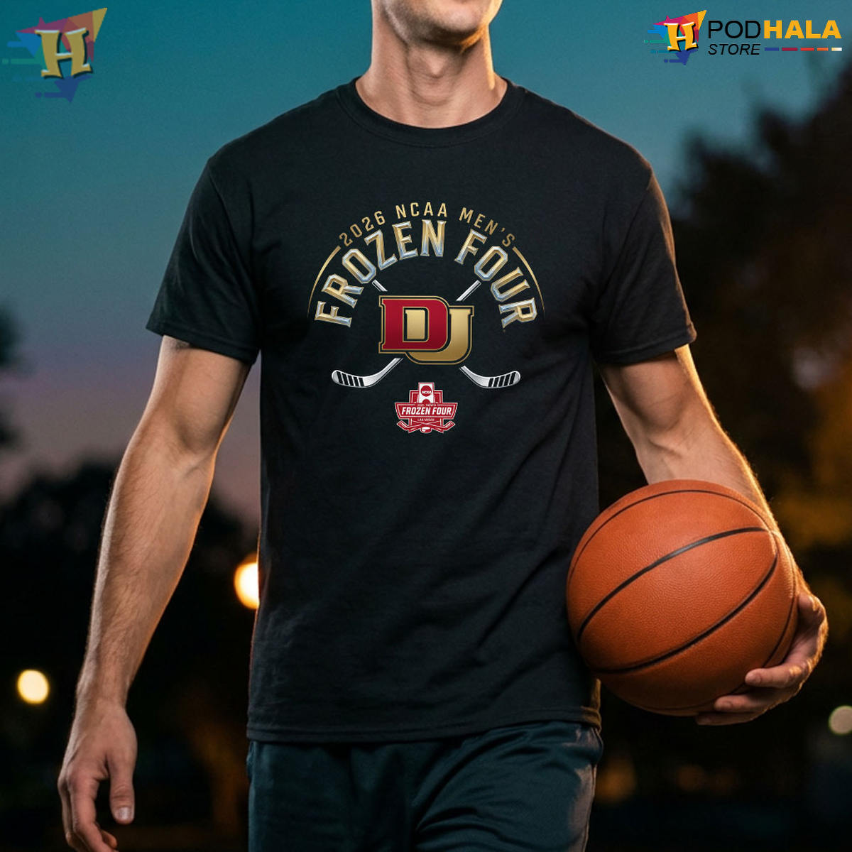 DU 2026 Frozen Four NCAA Hockey T-Shirt for Fans & Denver University Supporters