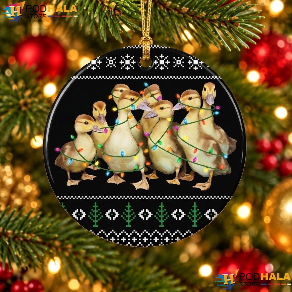 Duck Xmas Tree Funny Christmas Ornament Farmer Holiday Decor Gift Ideas