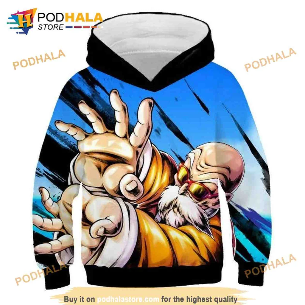 Dynamic Anime Martial Arts 3d Hoodie With Vibrant Character Graphic