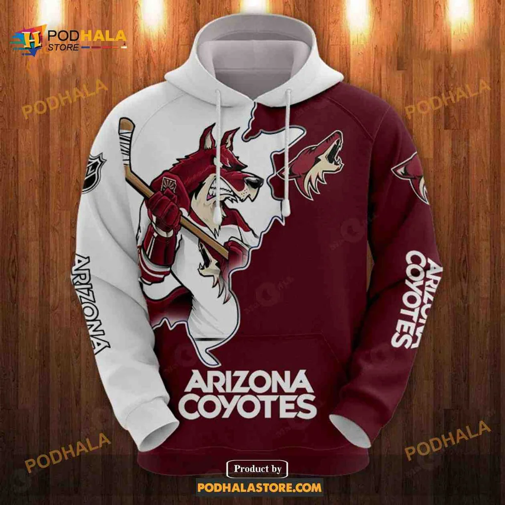 Dynamic Arizona Coyotes Coyote Hoodie Featuring Bold Hockey Design