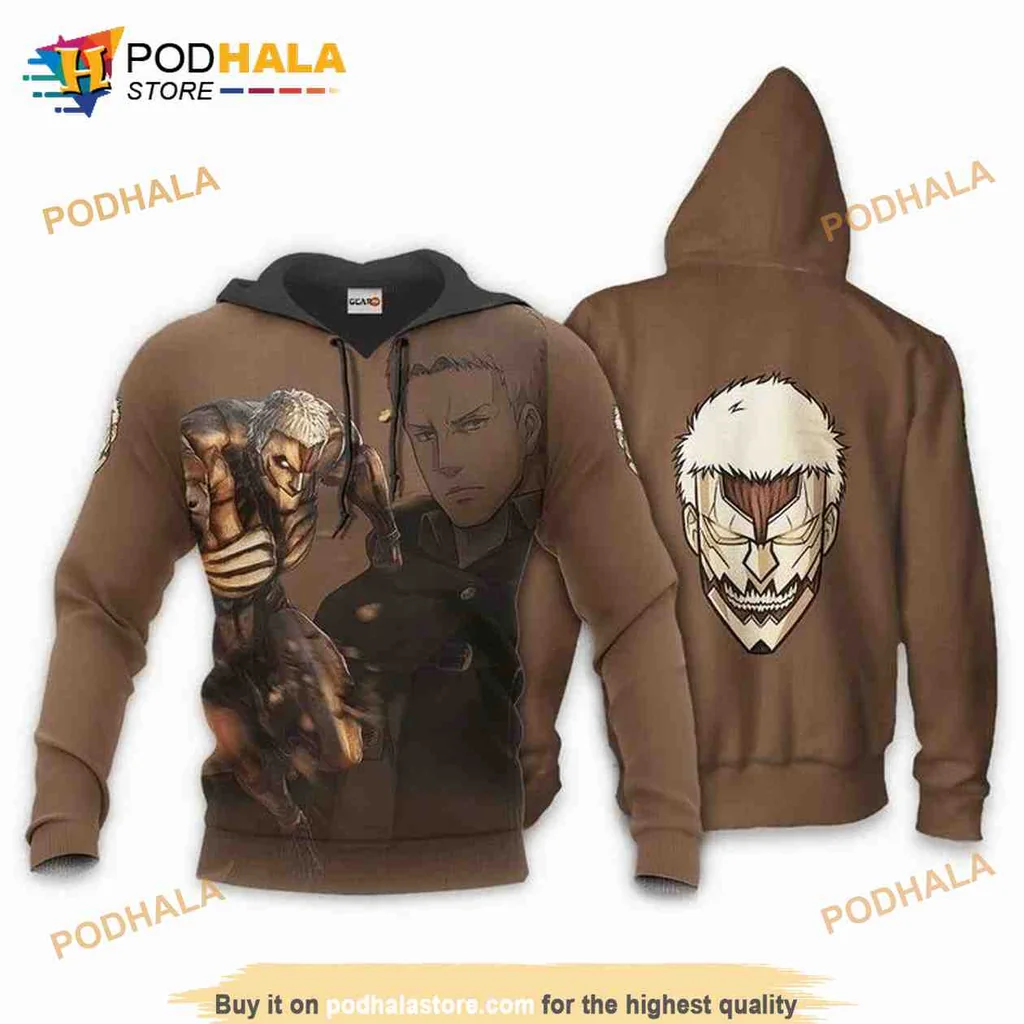 Dynamic Armored Titan 3d Hoodie Featuring Bold Graphic Design
