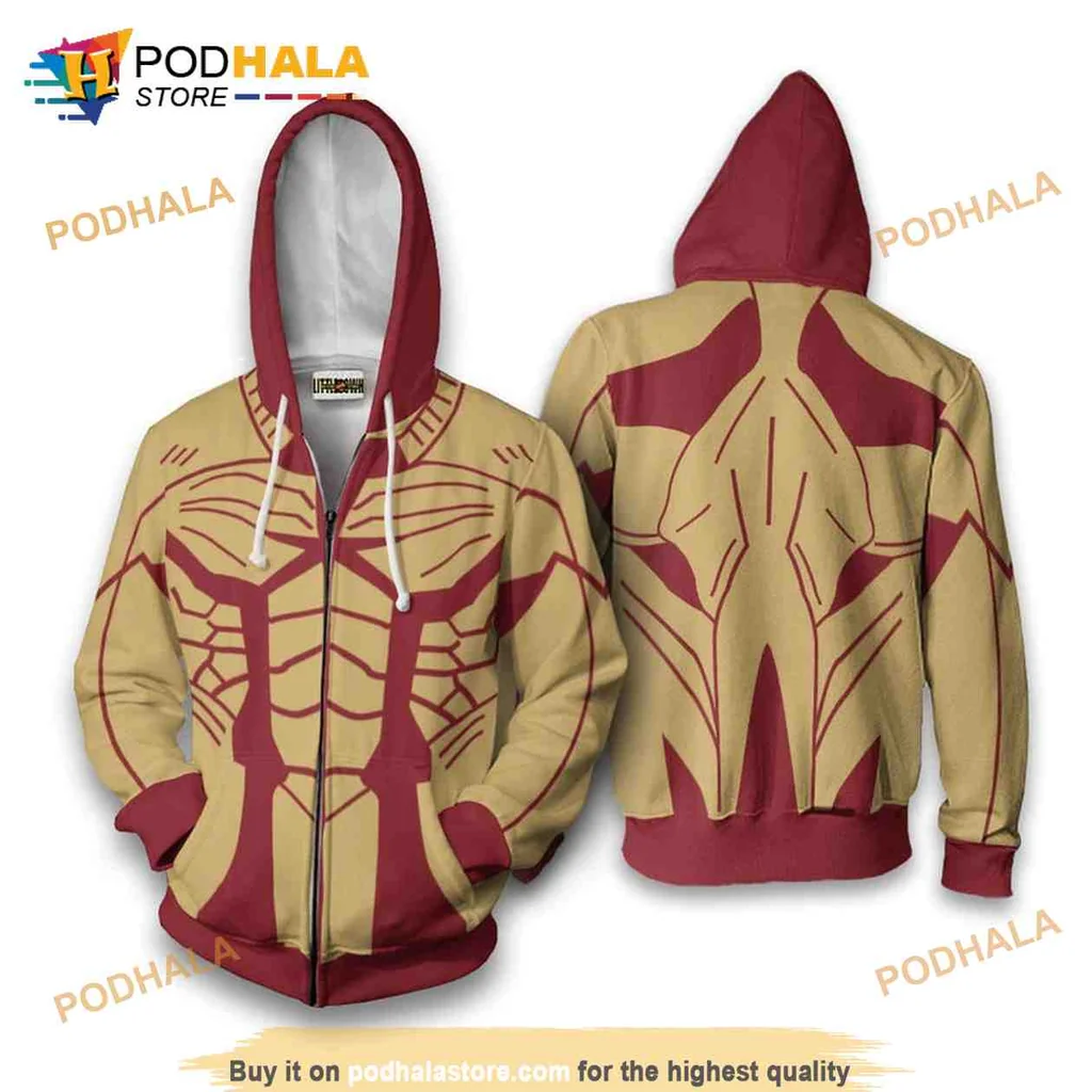 Dynamic Armored Titan 3d Hoodie Inspired By Attack On Titan Design