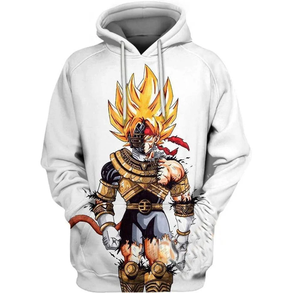 Dynamic Bardock Dragon Ball 3d Hoodie Featuring Super Saiyan Armor Design
