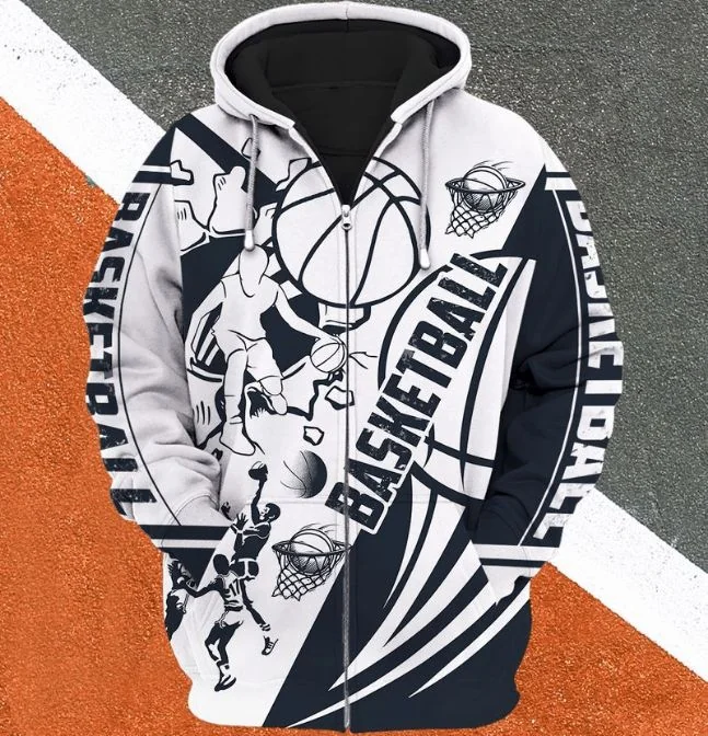 Dynamic Basketball Player Action 3d Hoodie With Energetic Graphics