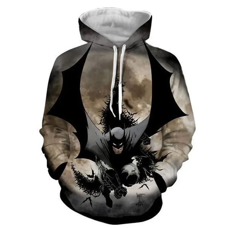 Dynamic Batman Comic Style 3d Hoodie Featuring Striking Action Pose Design