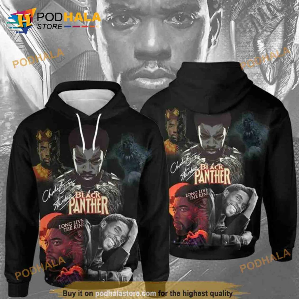 Dynamic Black Panther 3d Hoodie Featuring Iconic Characters And Heroic Design