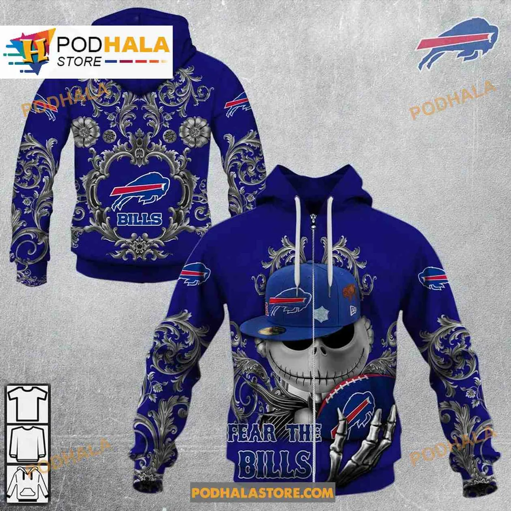 Dynamic Buffalo Bills All Over Print Hoodie With Bold Logo And Floral Patterns Dynamic Buffalo Bills All Over Print Hoodie With Bold Logo And Floral Patterns