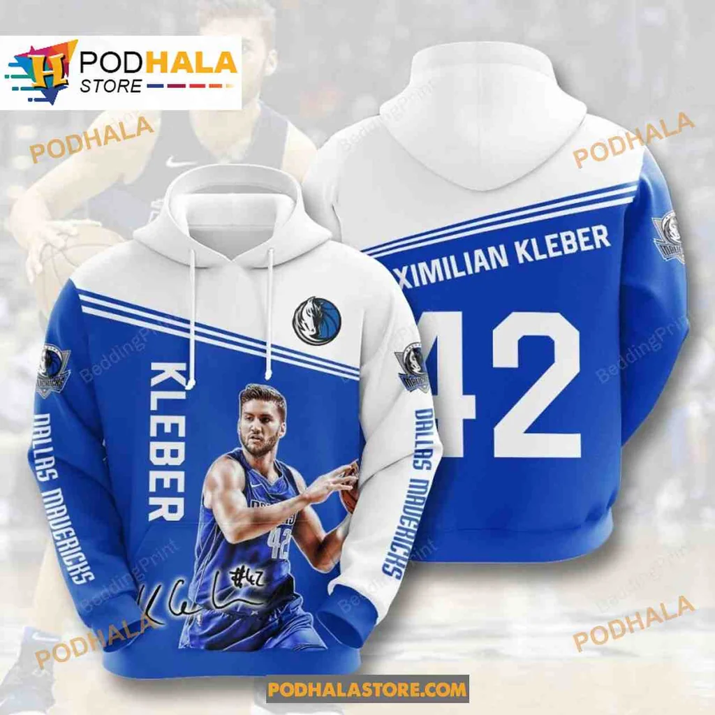 Dynamic Dallas Mavericks Kleber 42 3d Hoodie For Basketball Enthusiasts