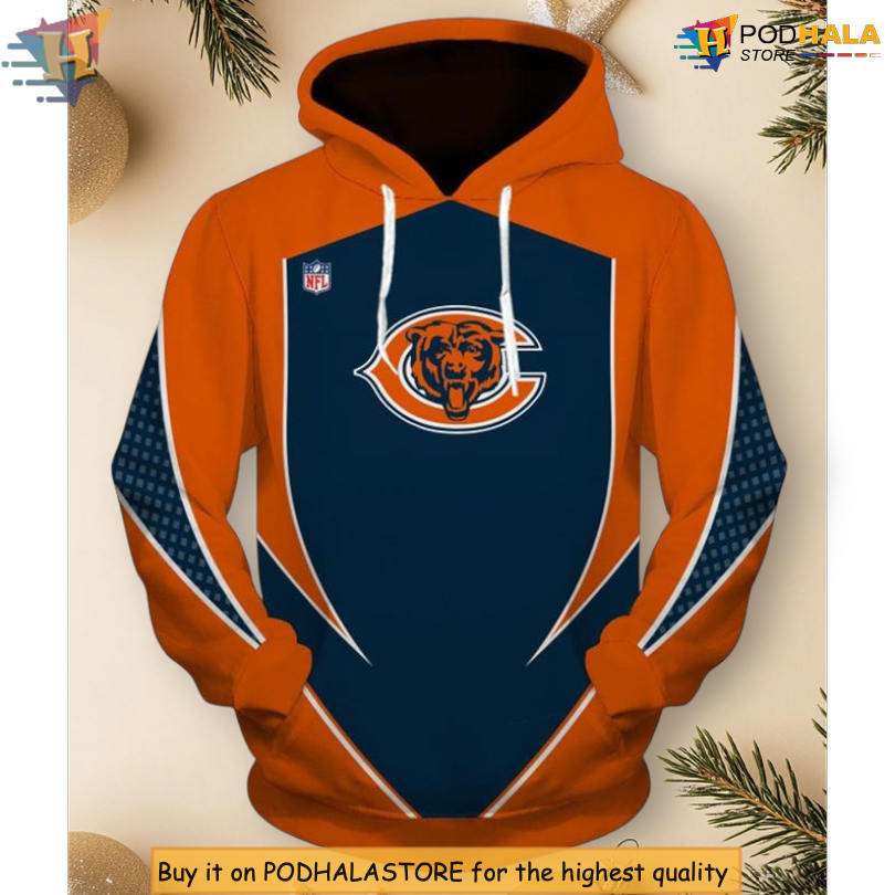 Dynamic Graphic Print Chicago Bears Hoodie For Women Fashion Edition