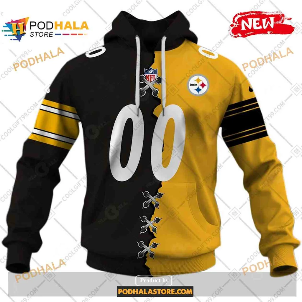 Dynamic Pittsburgh Steelers 3d Hoodie With Black And Gold Design