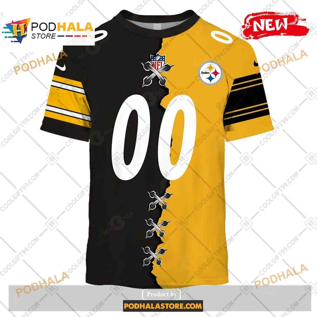 Dynamic Pittsburgh Steelers All Over Print Hoodie With Black And Gold Design Dynamic Pittsburgh Steelers All Over Print Hoodie With Black And Gold Design