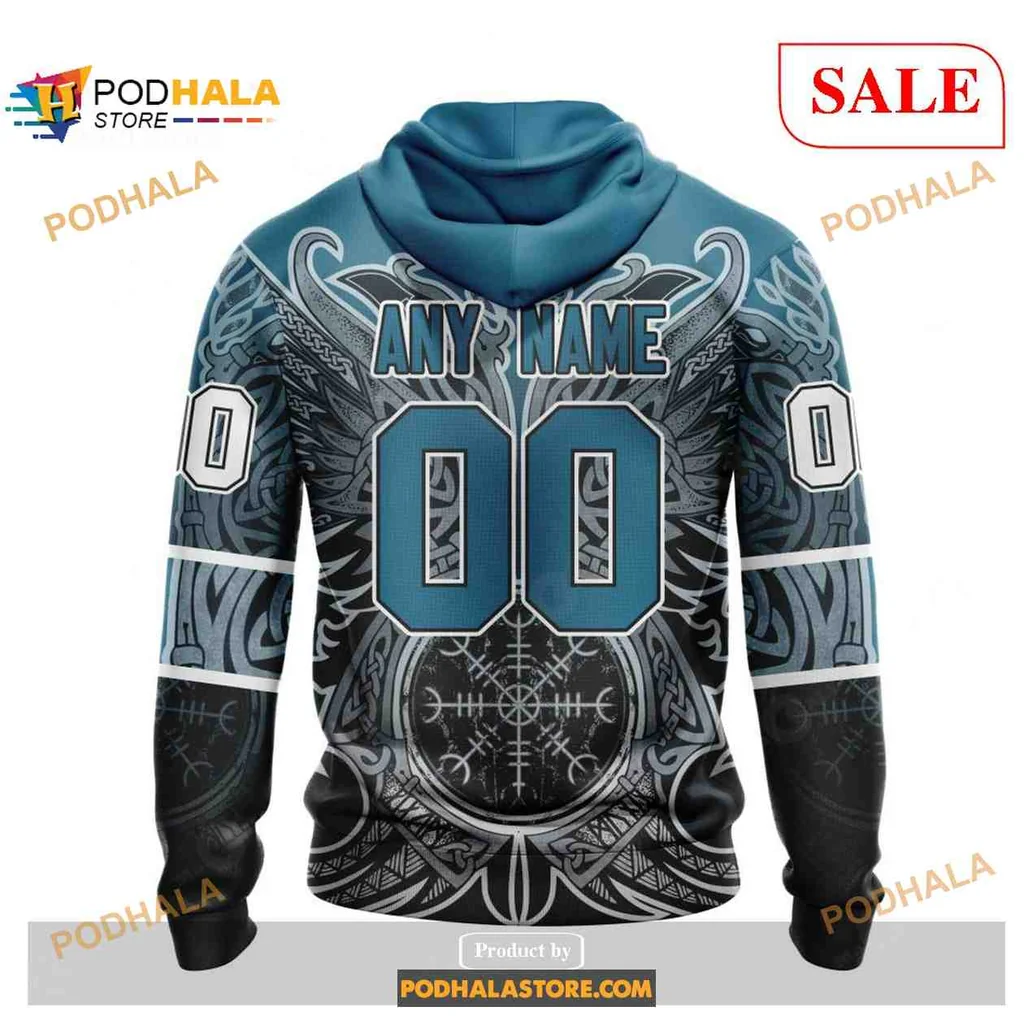 Dynamic Seattle Kraken Viking AOP Hoodie With Intricate Norse Design Dynamic Seattle Kraken Viking AOP Hoodie With Intricate Norse Design