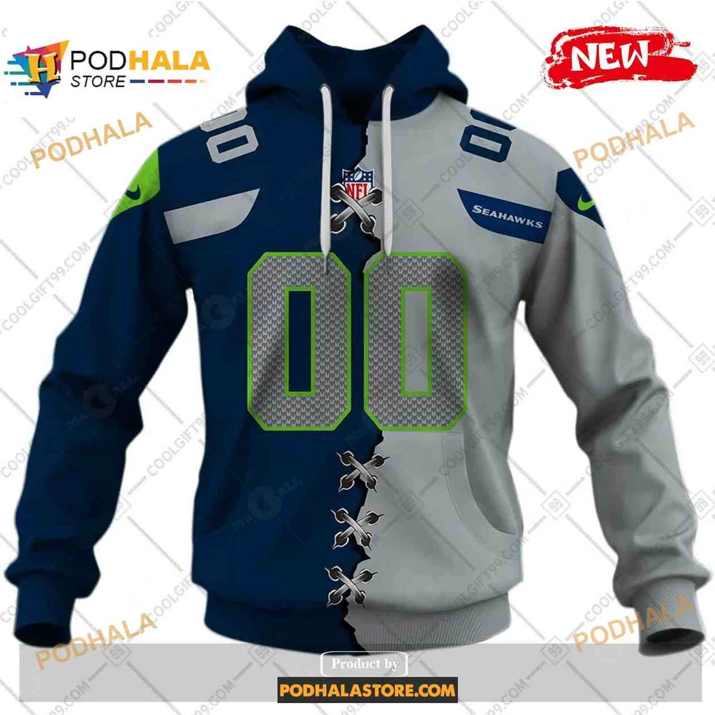 Dynamic Seattle Seahawks 3d Hoodie With Bold Logo And Energetic Design