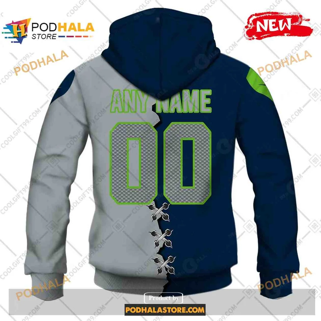 Dynamic Seattle Seahawks AOP Hoodie With Bold Logo And Energetic Design Dynamic Seattle Seahawks AOP Hoodie With Bold Logo And Energetic Design