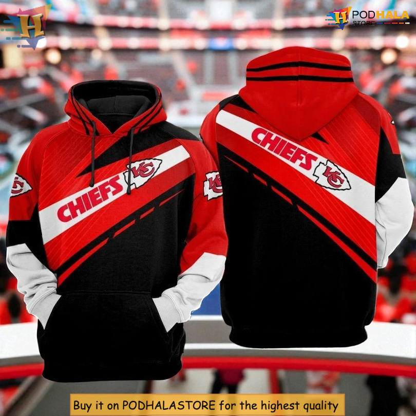Dynamic Stripe Graphic Kansas City Chiefs Halloween Hoodie, Limited 3D Style