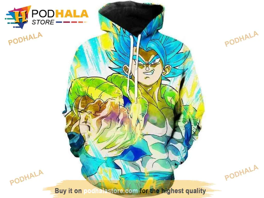 Dynamic Super Saiyan Dragon Ball 3d Hoodie With Vibrant Character Design