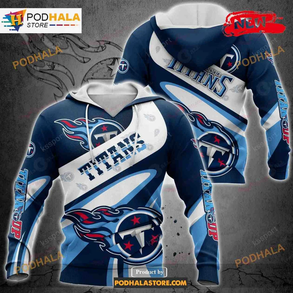 Dynamic Tennessee Titans 3d Hoodie Featuring Bold Team Colors And Logo