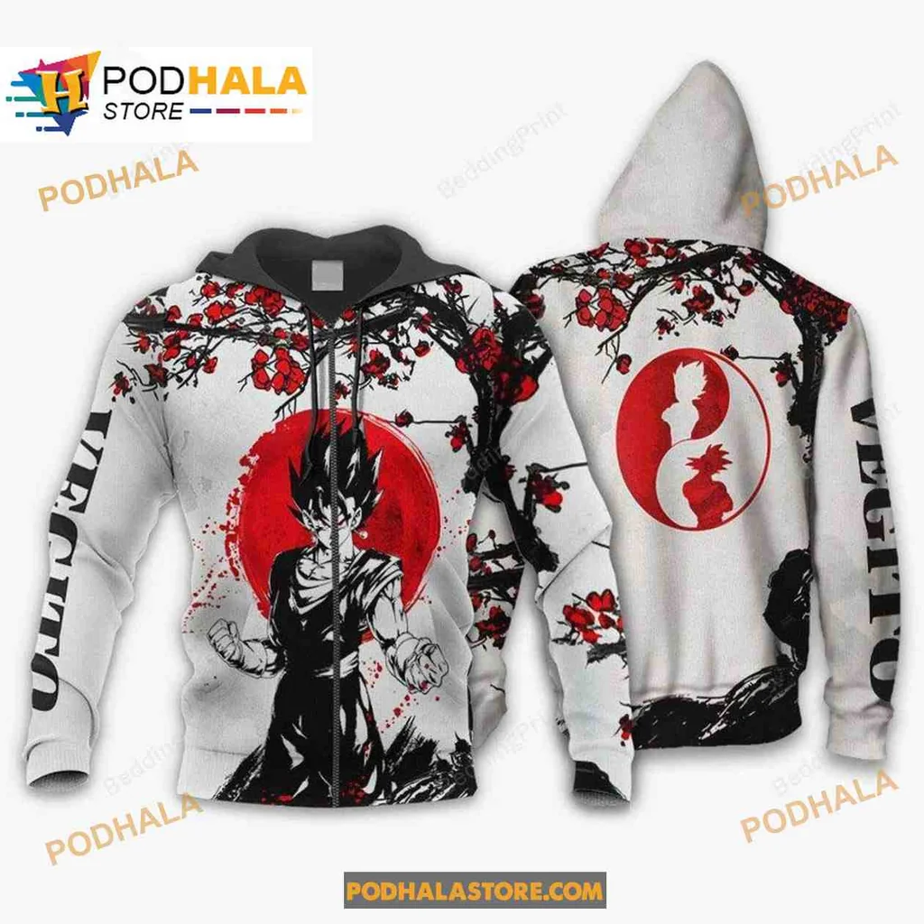 Dynamic Vegito Cherry Blossom 3d Hoodie With Bold Design
