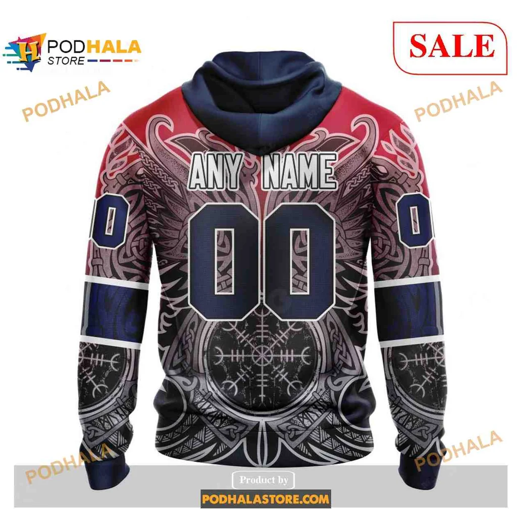 Dynamic Washington Capitals Viking Symbols All Over Print Hoodie Design Dynamic Washington Capitals Viking Symbols All Over Print Hoodie Design
