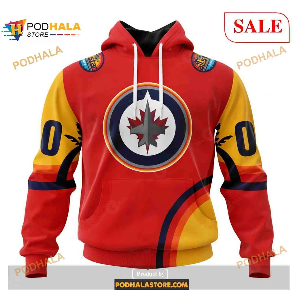 Dynamic Winnipeg Jets 3d Hoodie With Vibrant Maple Leaf Emblem