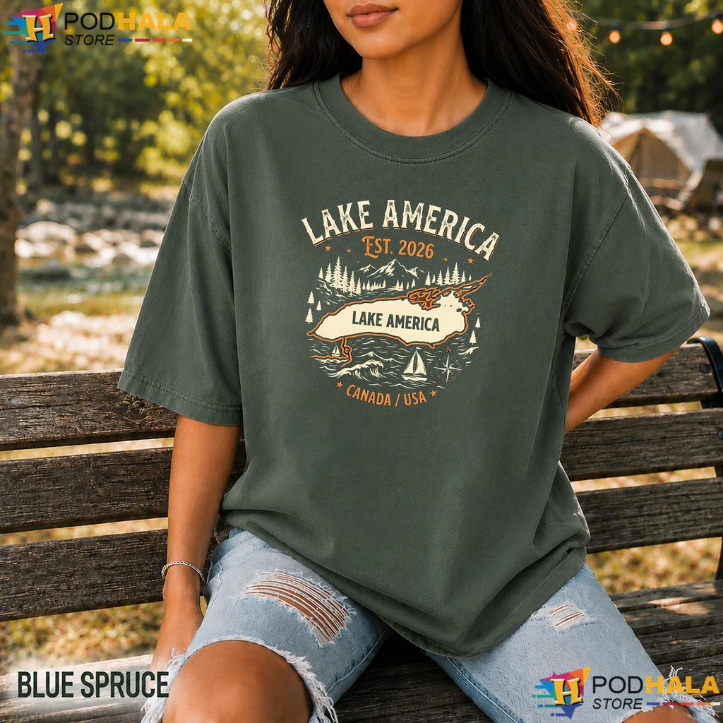 Earthy Funny Lake America Comfort Colors Tshirt Outdoor Graphic Top Earthy Funny Lake America Comfort Colors Tshirt Outdoor Graphic Top