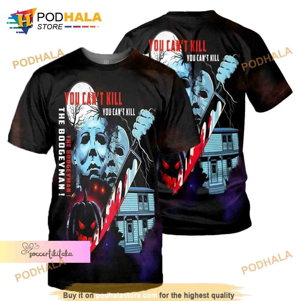 Edgy Michael Myers 3D Print Hoodie, You Cant Kill The Boogeyman Design Edgy Michael Myers 3D Print Hoodie, You Cant Kill The Boogeyman Design