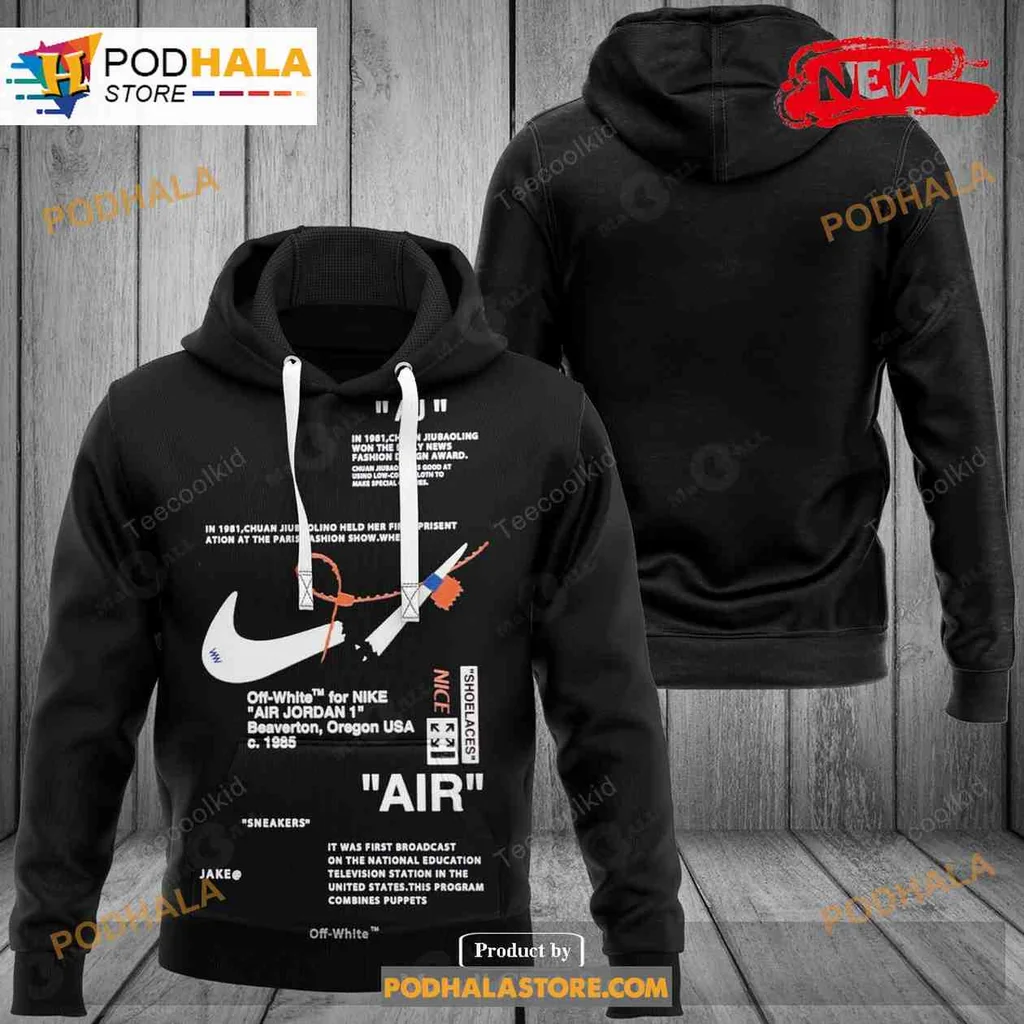 Edgy Nike Air Jordan 3d Hoodie With Bold Logo And Urban Streetwear Style