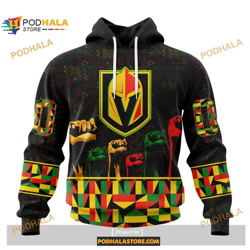 Empowering Vegas Golden Knights 3d Hoodie Celebrating Black History Month