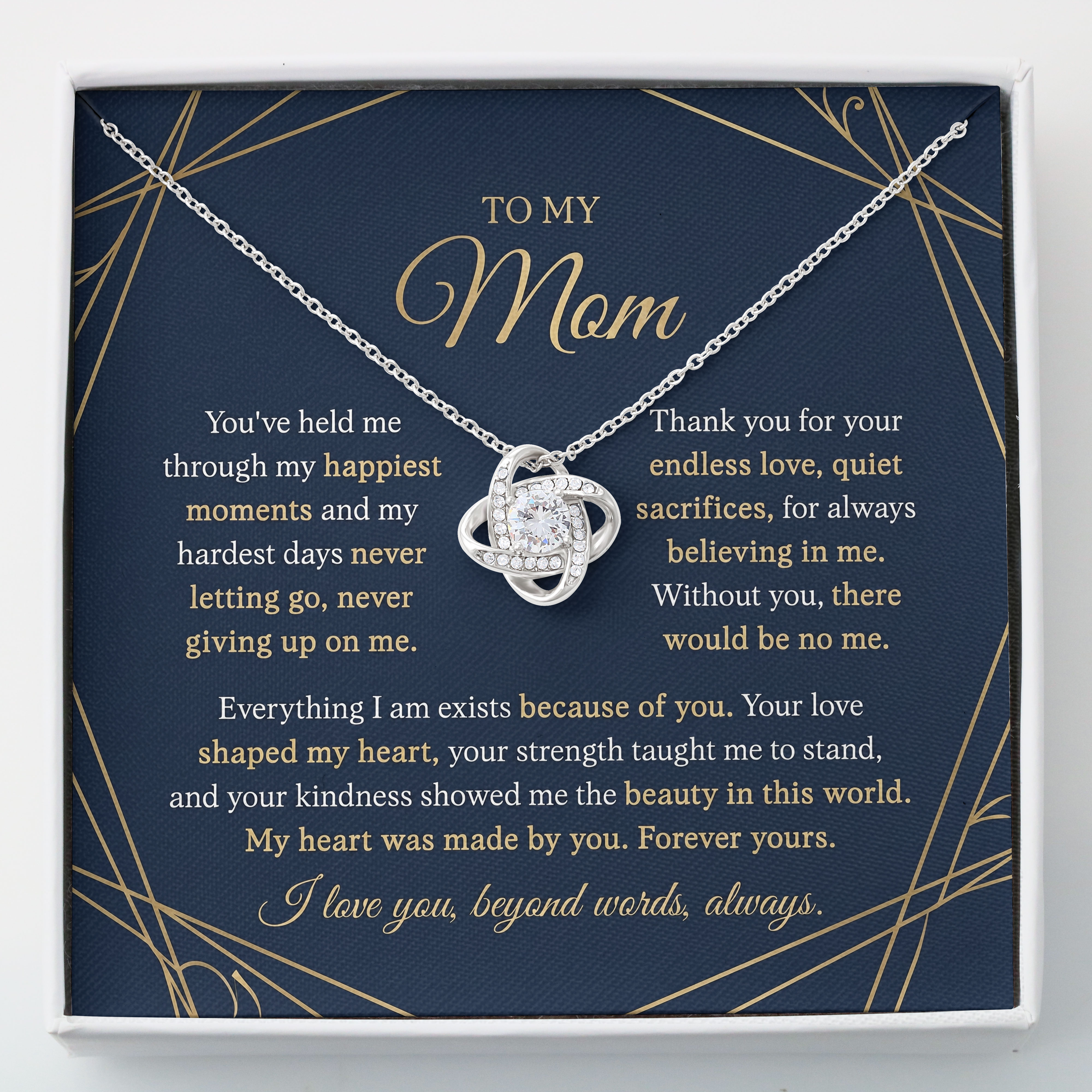 Endless Love Message Card Necklace - Gift For Mom - Mothers Day 2026